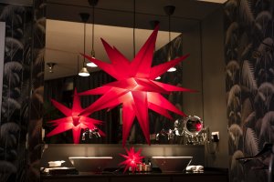 Weihnachtsstern LED rot