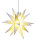 Mini Dekostern LED 2er Set Gelb Weiß 18 Zack Batterie Kunststoffstern Leuchtender Stern Innen + Außen Weihnachtsdekoration