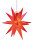 Dekostern 4er Set 1x Groß und 3x Mini Rot 18 Zack Kunststoffstern Leuchtender Stern Innen + Außen Weihnachtsdekoration