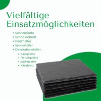 Schieferplatten 10x10x0,5 quadratisch Untersetzer Tischplatz  10cm Schiefer