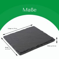 Schieferplatten 10x10x0,5 quadratisch Untersetzer Tischplatz  10cm Schiefer