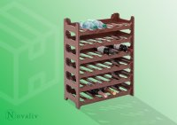Novaliv Flaschenregal für 6 Flaschen | Weinregal braun | Regal aus stabilem Kunststoff, stapelbar (Braun, 1)