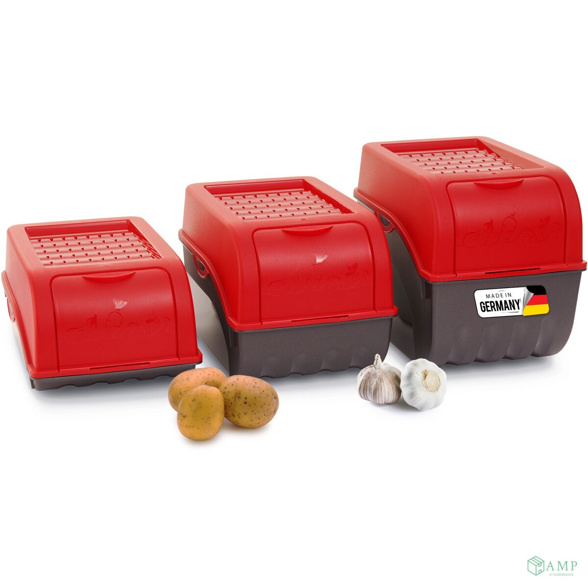 Novaliv Gemüsebox Set: Aufbewahrungsboxen für Kartoffeln, Zwiebeln, K, 36,09 €