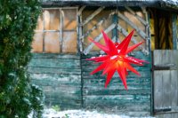 Novaliv Weihnachtsstern Dekostern | 55cm ROT | Innen und...