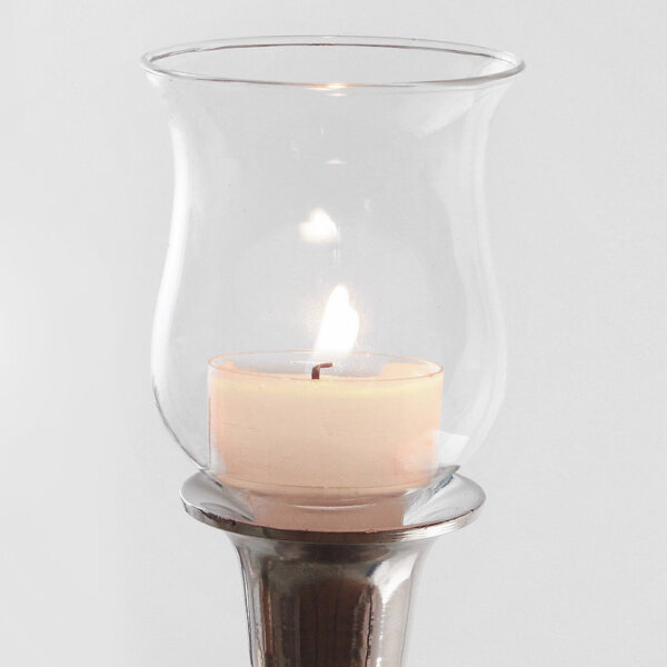 Klarer Teelichtaufsatz 8cm Glas Kerzenleuchter – 4er Set
