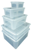 2x Aufbewahrungsbox 10l Stapelbox Plastikbox transparent Kunststoff mit Deckel Schuhbox Schuhkasten plastic storage Box multibox 37cm