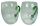 Novaliv 2x Weinseidel mit grünem Henkel 250 ml Weinglas geeicht Glas Weißweinglas Glühweingläser Glühweintasse  Punchgläser Teegläser mit Henkel Schorleglas