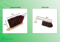 Novaliv 1x Kehrschaufel Set verzinkt Arenga u. Elaston Handfeger und Schaufel Set Kehrset Kehrgarnitur dustpan and brush Handkehrset Handfeger Arengaborsten Besen Elastonborsten Handbesen