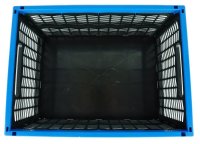 Novaliv Einkaufskorb Klappbox | 30L Blau Schwarz faltbar stabil| Klappkorb Tragebox Klappkiste Kitchen storage toy basket box Einkaufstasche Korb Küche