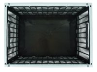 Novaliv Einkaufskorb Klappbox | 30L Grau Schwarz faltbar stabil| Klappkorb Tragebox Klappkiste Kitchen storage toy basket box Einkaufstasche Korb Küche