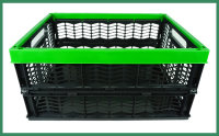 Novaliv Einkaufskorb Klappbox | 30L Grün Schwarz faltbar stabil| Klappkorb Tragebox Klappkiste Kitchen storage toy basket box Einkaufstasche Korb Küche