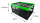 Novaliv Einkaufskorb Klappbox | 30L Grün Schwarz faltbar stabil| Klappkorb Tragebox Klappkiste Kitchen storage toy basket box Einkaufstasche Korb Küche