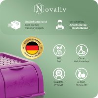 Novaliv Gemüseboxen Kartoffelboxen Vorratsbehälter 3,5l bis 9l (Lila, 1x Set 3,5l+5l+9l)