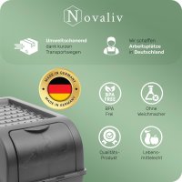 Novaliv Gemüseboxen Kartoffelboxen Vorratsbehälter 3,5l bis 9l (Anthrazit, 1x Set 3,5l+5l+9l)