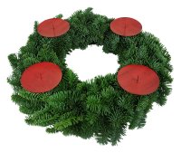 Novaliv 4x Kerzenpick | mit Dorn 9 cm ROT lackiert | Kerzenhalter für Adventskranz Kerzenpin Weihnachtskranz