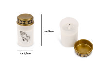 Novaliv Grabschmuck I Grabengel Grabdeko Grabherz grabdekoration Engel für Friedhof grablaterne Engel (Herz Rose, Grablicht weiß)