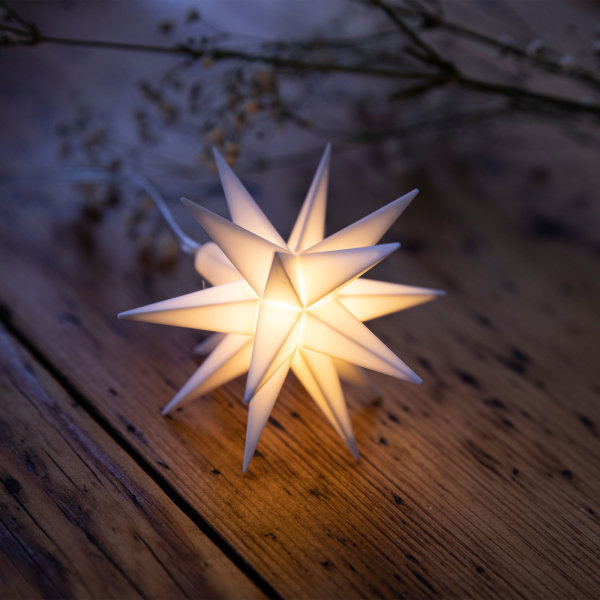 Weiß LED Weihnachtsstern Dekostern | Strahlende Festtagsmagie - AMP G | Leuchtfiguren