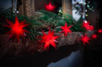 Novaliv Weihnachtsstern 3D LED Rot 8 cm 18 Zacker