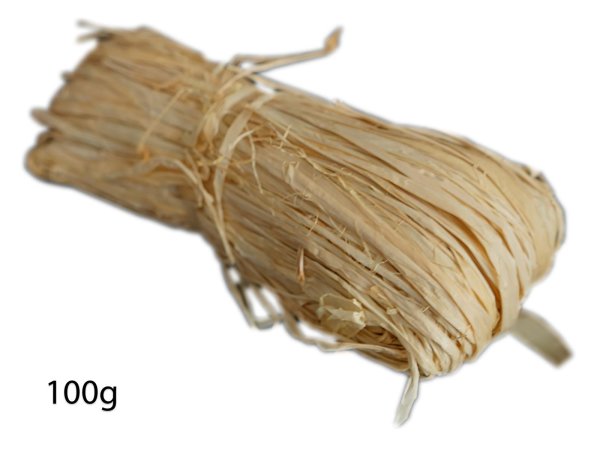 Novatool Raffiabast I 1x 100g I Naturbast I Bastel Bast Bastelstroh Bastband natur Bast Deko Bindebast Bastschnur Raffia