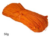 Novatool Raffiabast I 1x 50g I Orange I Naturbast I Bastel Bast Bastelstroh Bastband natur Bast Deko Bindebast Bastschnur Raffia