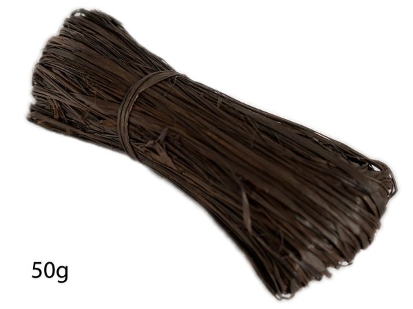 Novatool Raffiabast I 1x 50g I Schwarz I Naturbast I Bastel Bast Bastelstroh Bastband natur Bast Deko Bindebast Bastschnur Raffia