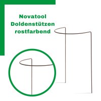 Novatool 2 Strauchstützen halbrund rostoptik 100x22x15 cm 5,5mm Ø Staudenhalter Blumenhalter Rankengewächs Buschstütze Pflanzenstütze Blumenstütze Staudenstütze Rankhilfe Strauchhalter