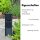 Novatool 1x Steckdosensäule 3-fach Anthrazit Edelstahl eckig IP44 Smart-Home App Aussensteckdose mit Zeitschaltuhr Steckdose Garten Steckdosensäule (Elektro)