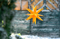 Novaliv Weihnachtsstern Dekostern | 40cm GELB | Innen und Aussen | LED mit Schuko Stecker | Weihnachtsdeko Stern beleuchtet