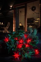 Novaliv Weihnachtsstern Dekostern | 12cm ROT | nur Innen | LED Lampe mit Batteriefach + Fernbedienung Weihnachtsdeko Stern beleuchtet