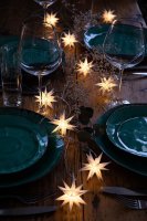 Novaliv Weihnachtsstern Dekostern | 12cm WEISS | Innen und Aussen | LED Lampe mit Batteriefach + Fernbedienung Weihnachtsdeko Stern beleuchtet