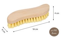 Novaliv Hand-Bürste aus Holz mit Kunststoff Borsten | Nagelbürste | Bürste für Hand Nägel und Finger | S-Form für Scheuerbürste Schrubberbürste Handschrubber Bürste Teppich