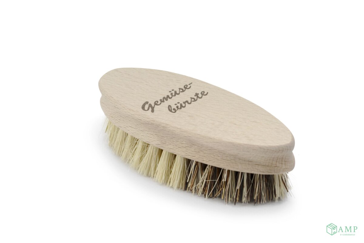 2 Stück Gemüsebürste, Holz Spülbürste, Pilzbürste, Küchenbürste, Geschirrbürste, Für Geschirr, Töpfe, Pfannen, Topfbürste, Geschirrbürste Für