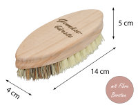 Novaliv Gemüse-Bürste aus Holz mit Fibre Borsten| mit Aufdruck | Bürste für Hand Nägel und Finger | für Scheuerbürste Schrubberbürste Handschrubber Bürste Teppich