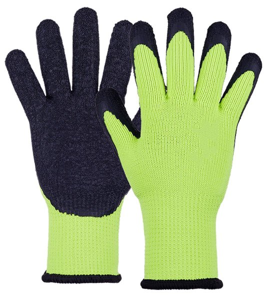 Novatool Winter Arbeitshandschuh Herren I Größe 9 I Polyester I EN388:2016 4142X | EN511 X2X I Montagehandschuh Winter Schutzhandschuh Gartenhandschuh Work Gloves