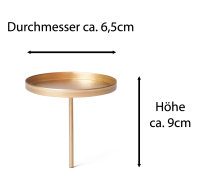 Novaliv 4x Kerzenpick Flach Gold 6 cm Durchmesser I...