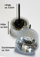 Novaliv 4x Teelicht-Gläser | silber |  Ø 5cm x 8,5cm | Mit Metall-Pick |  Kerzenhalter mit Spieß Teelichthalter I zur Gestaltung von Gesteck und Kränzen | Adventskranz-Kerzenhalter |