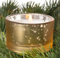 Novaliv 4x Teelicht-Gläser | gold |  Ø 5cm x 8,5cm | Mit Metall-Pick | zur Gestaltung von Gesteck und Kränzen | Adventskranz-Kerzenhalter | Kerzenhalter mit Spieß Teelichthalter