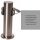 Novatool Steckdosensäule 2-fach + 4-fach Silber gebürstet Edelstahl rund IP44  Garten Mehrfachsteckdose Outdoor Steckdosenleiste Stromverteiler Außen (Elektro)