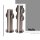 Novatool Steckdosensäule 2-fach + 4-fach Silber gebürstet Edelstahl rund IP44  Garten Mehrfachsteckdose Outdoor Steckdosenleiste Stromverteiler Außen (Elektro)