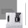 Novatool 1x Steckdosensäule 4-fach Steinoptik Edelstahl Würfel eckig IP44 mit Zeitschaltuh Garten Mehrfachsteckdose Outdoor Steckdosenleiste Stromverteiler Außen (Elektro)