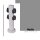 Novatool 1x Steckdosensäule 4-fach SteinoptikEdelstahl rund IP44 mit Zeitschaltuh Garten Mehrfachsteckdose Outdoor Steckdosenleiste Stromverteiler Außen (Elektro)