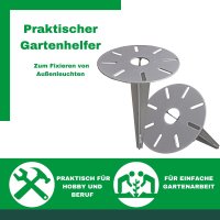 Novatool Steckdosensäule I 4 fach I Silber gebürstet I Edelstahl I eckig I mit Erdspieß I  Garten Mehrfachsteckdose Outdoor Steckdosenleiste Stromverteiler Außen (Elektro)