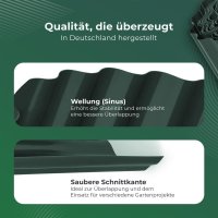 Novatool Beetumrandung 20 cm hoch I 9 Meter I Grün I...