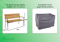 Novatool Schutzhülle Gartenbank 2 Sitzer I 420 D I...