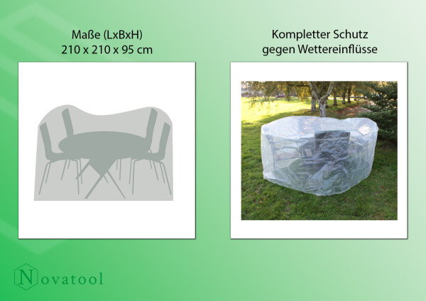 Outdoor Drehstuhl-Abdeckung – 4er-Set, Wasserdicht, 74x78x97 Cm, Aus 600D Oxford, Grau, Mit Kordelzug