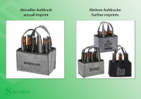 Novaliv Flaschenträger 6 Flaschen Bierträger "MÄNNERTASCHE" Männerhandtasche Filz Herrenhandtasche Bier Flaschentasche 22,5x15x14cm (LxBxH)