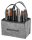Novaliv Flaschenträger 6 Flaschen Bierträger "MÄNNERTASCHE" Männerhandtasche Filz Herrenhandtasche Bier Flaschentasche 22,5x15x14cm (LxBxH)