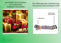 Novaliv Geschenkpapier Organizer lila Geschenkpapierrollen Aufbewahrung Ordnungssystem Geschenkpapier Platzsparend Bastelmaterial Aufbewahrungstasche Architektenrolle Transportrolle