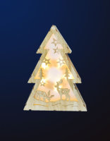 Novaliv Weihnachtsbaum LED Holz mit Winterlandschaft...