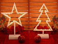 Novaliv Dekostern und Weihnachtsbaum LED Weihnachtsstern Dekostern batteriebetrieben Lichterstern Weihnachtsdekoration Fenster stehend kabellos Lichterglanz Leuchtsterne Weihnachten Fensterbeleuchtung